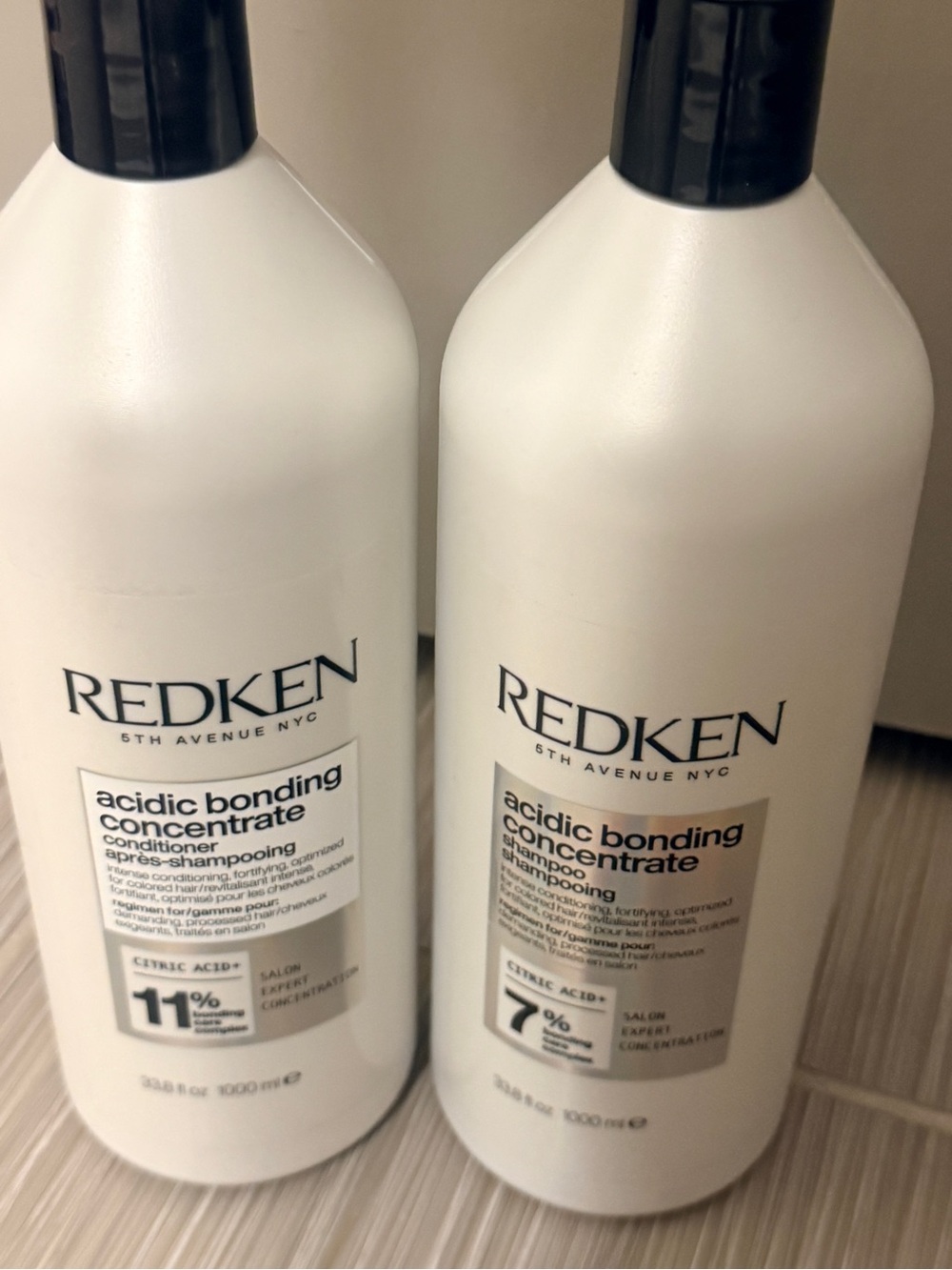 Redken Acidic Bonding Concentrate Shampoo + Conditioner 33.8 oz Liter Duo NEW